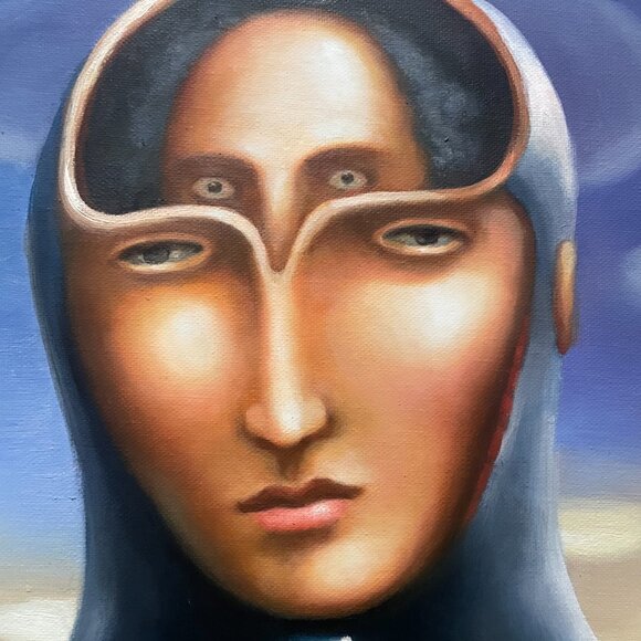 A Fantasy Oil Painting with Volcano & Forest Inside the Human Body - Picture 3 of 7